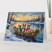 Cane Corso Christmas Boat Holiday カード (正面)