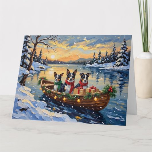 Cane Corso Christmas Boat Holiday カード (正面)