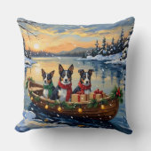 Cane Corso Christmas Boat Holiday クッション (正面)