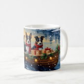 Cane Corso Christmas Boat Holiday コーヒーマグカップ (正面右)