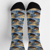 Cane Corso Christmas Boat Holiday ソックス (上部)