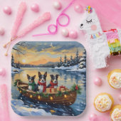 Cane Corso Christmas Boat Holiday ペーパープレート (パーティー)