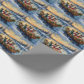 Cane Corso Christmas Boat Holiday ラッピングペーパー (角)