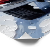 Cane Corso Christmas Red Truck Holiday ポスター (コーナー)