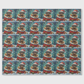 Cane Corso Christmas Santa Bag Adventure ラッピングペーパー (フラット)