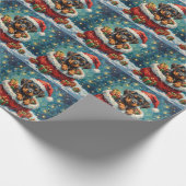 Cane Corso Christmas Santa Bag Adventure ラッピングペーパー (角)