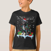 Cane Corso Christmas Santa Hat Reindeer Pajama Dog Tシャツ (正面)