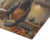 Cane Corso Cooking in Kitchen カッティングボード (角)
