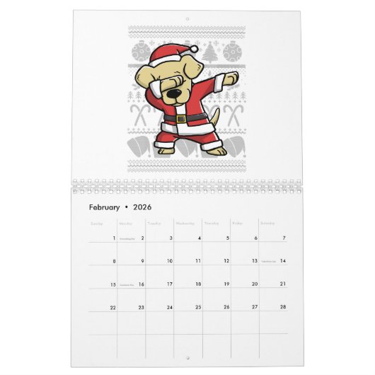 Cane Corso Dabbing Halloween カレンダー (2月 2026)