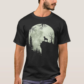 Cane Corso Dog and Moon Howl In Forest Dog Party Tシャツ