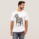 Cane Corso Dog Bold Typography Art Tシャツ (正面フル)