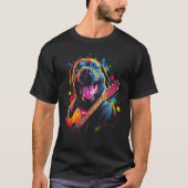 Cane Corso Dog Guitar Tシャツ (正面)