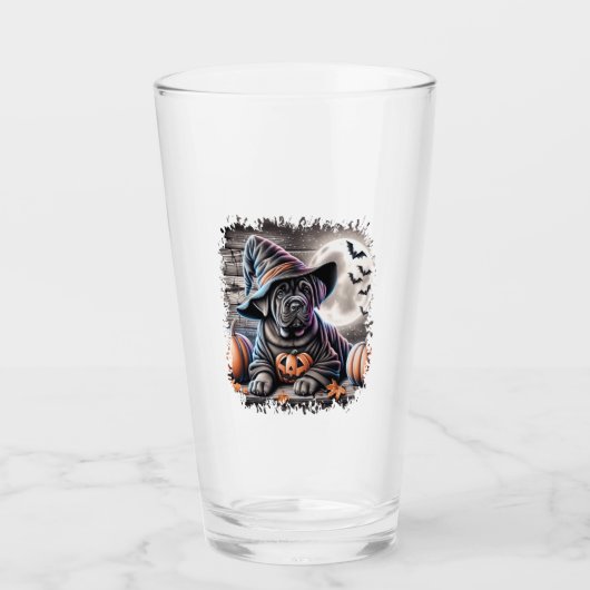 Cane Corso Dog Halloween タンブラーグラス (正面)