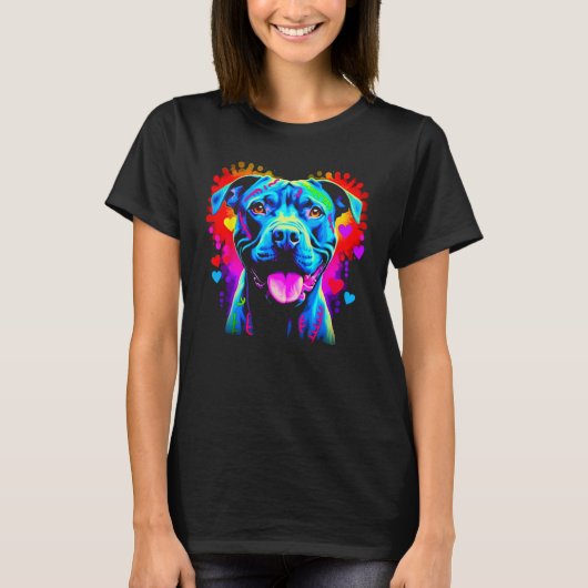 Cane Corso Dog Heart Tシャツ (正面)