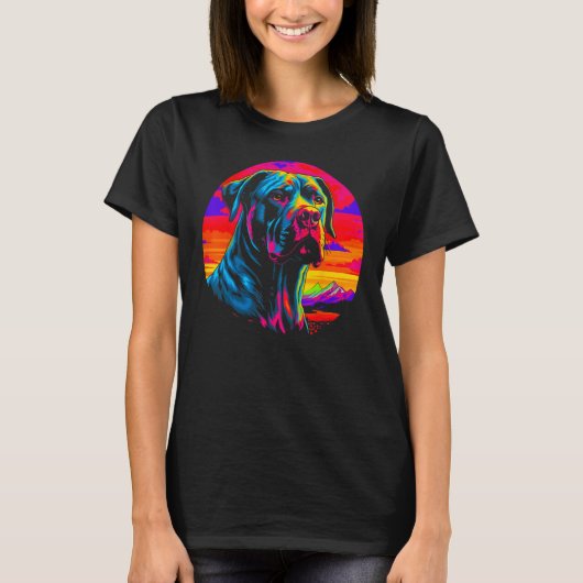 Cane Corso Dog Sunset Tシャツ (正面)
