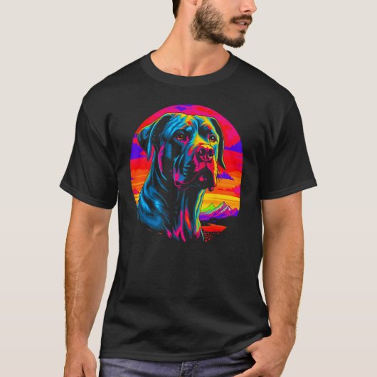 Cane Corso Dog Sunset Tシャツ (正面)