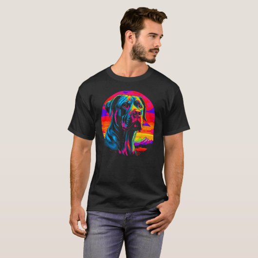 Cane Corso Dog Sunset Tシャツ (正面フル)