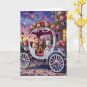 cane corso Dog Valentine's Day カード (黄色い花)