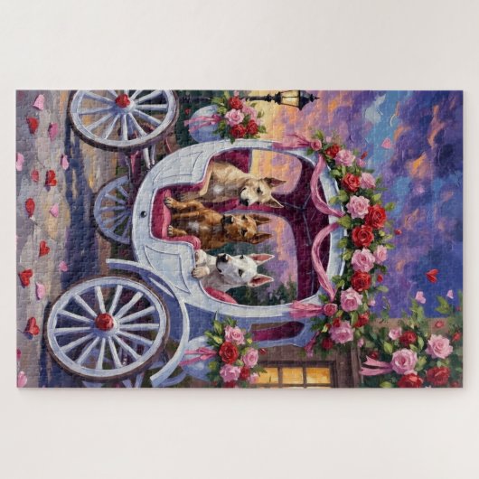 cane corso Dog Valentine's Day ジグソーパズル (横)