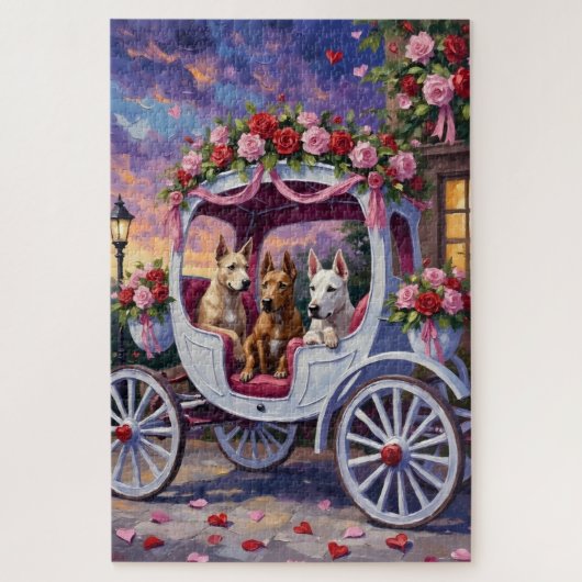 cane corso Dog Valentine's Day ジグソーパズル (縦)