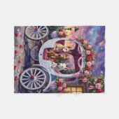 cane corso Dog Valentine's Day フリースブランケット (正面(横))