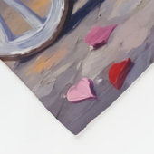 cane corso Dog Valentine's Day フリースブランケット (角)