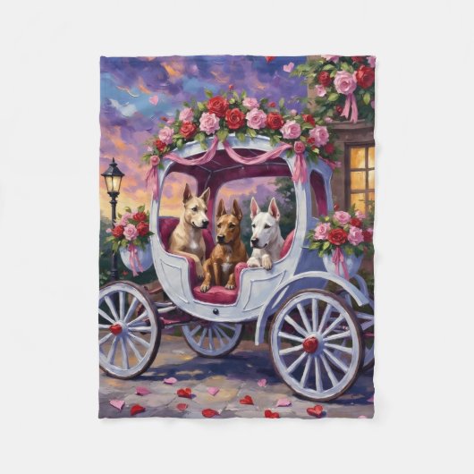 cane corso Dog Valentine's Day フリースブランケット (正面)