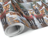 Cane Corso Dogs Christmas Snow Holiday ラッピングペーパー (ロールコーナー)