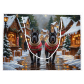 Cane Corso Dogs Christmas Snow Holiday ラージペーパーバッグ (裏面)