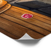 Cane Corso Fireplace with Christmas Lights ポスター (角)