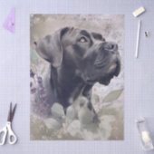Cane Corso Floral Dog 薄葉紙 (クラフト)