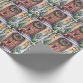 Cane Corso Grand Door Evergreen Christmas Art ラッピングペーパー (角)