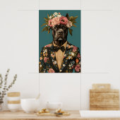 Cane Corso In Suit Poster, Cane Corso Portrait ポスター (キッチン)