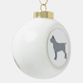 Cane Corso, Italian mastiff Christmas Ornament セラミックボールオーナメント (左)