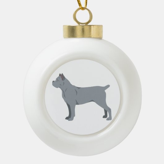 Cane Corso, Italian mastiff Christmas Ornament セラミックボールオーナメント (正面)