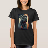 Cane Corso Italian Mastiff Dog Patriotic USA Ameri Tシャツ (正面)
