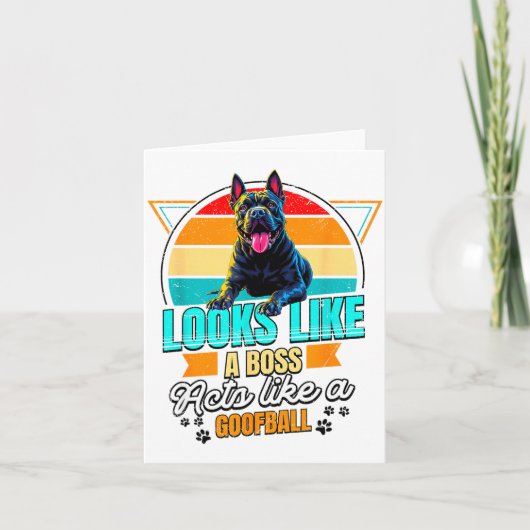Cane Corso Lover Funny Cane Corso Retro カード (正面)