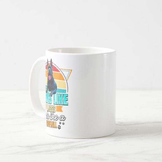 Cane Corso Lover Funny Cane Corso Retro コーヒーマグカップ (正面左)