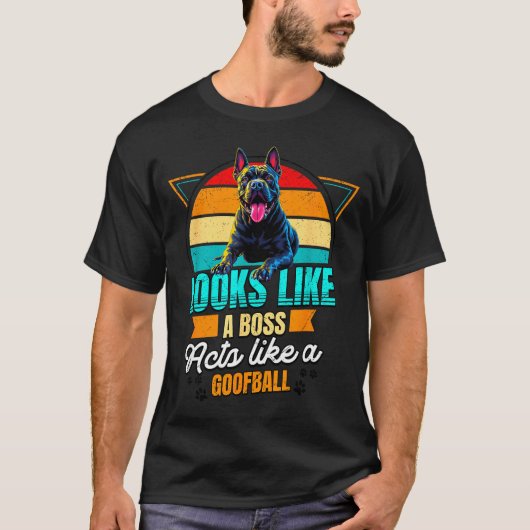 Cane Corso Lover Funny Cane Corso Retro  Tシャツ (正面)