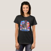 Cane Corso Merica 4th of July American Flag Patrio Tシャツ (正面フル)