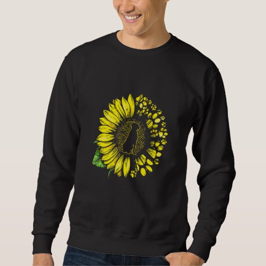 Cane Corso Sunflower With Paws Cute Dog スウェットシャツ (正面)