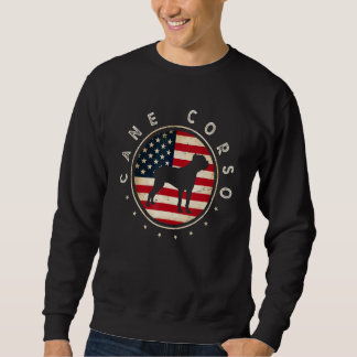 Cane Corso Usa Flag 4th July Dog Mom Dad スウェットシャツ