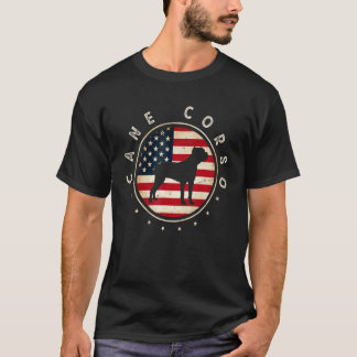 Cane Corso Usa Flag 4th July Dog Mom Dad Tシャツ