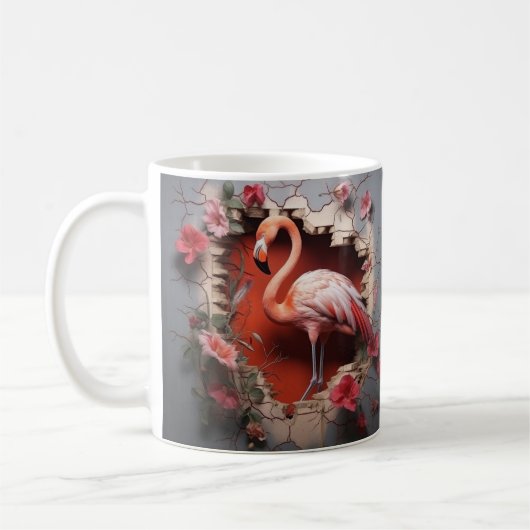 Caneca 3D Flamingo コーヒーマグカップ (左)
