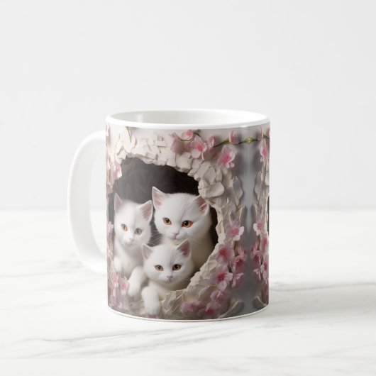 Caneca 3D Gato コーヒーマグカップ (正面左)