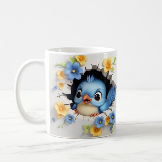 Caneca 3D Pássaro コーヒーマグカップ (左)