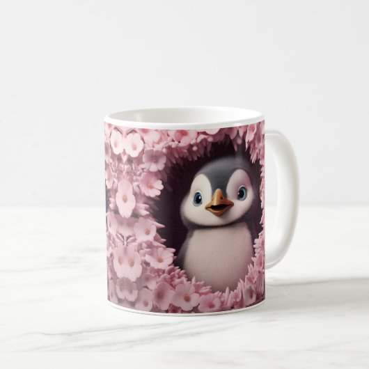 Caneca 3D Pinguim コーヒーマグカップ (正面右)