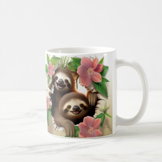 Caneca 3D Preguiça コーヒーマグカップ (右)