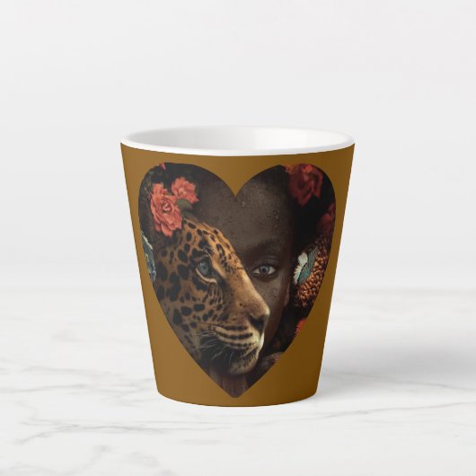 Caneca Afro Lion カフェラテマグ (正面)