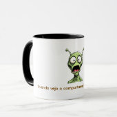 Caneca Alien abismado. マグカップ (正面左)